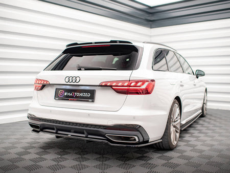 Maxton Design Central Rear Splitter (Vertical Bars) Audi A4 S-Line B9 Facelift - AU-A4-B9F-SLINE-RD1G+RD2G - Image 2