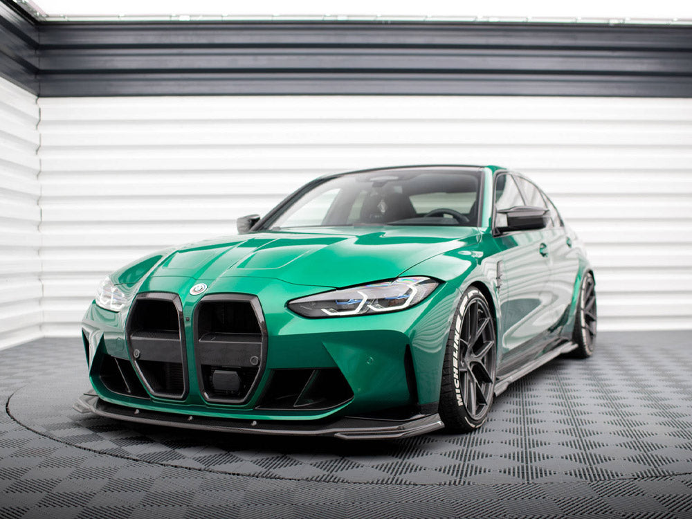 Maxton Design Carbon Fiber Front Grill + License Plate Holder Base BMW M4 G82 / M3 G80 - CF-BM-4-G82-M-G1-245V-P - Image 4