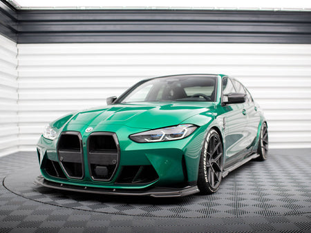 Maxton Design Carbon Fiber Front Grill + License Plate Holder Base BMW M4 G82 / M3 G80 - CF-BM-4-G82-M-G1-245V-P - Image 4