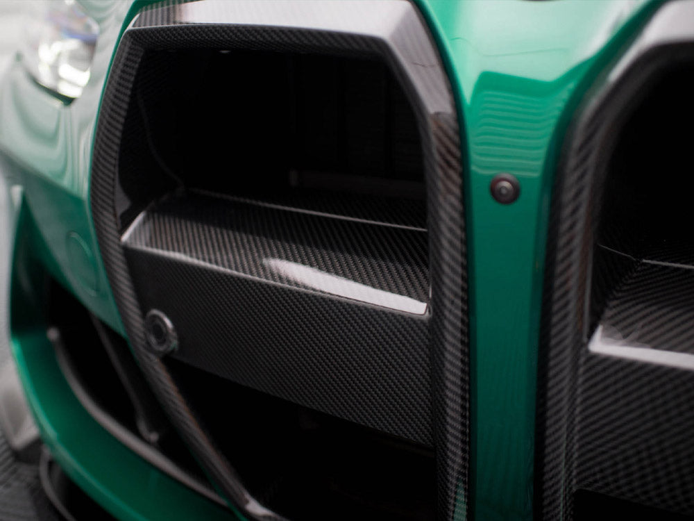 Maxton Design Carbon Fiber Front Grill + License Plate Holder Base BMW M4 G82 / M3 G80 - CF-BM-4-G82-M-G1-245V-P - Image 22