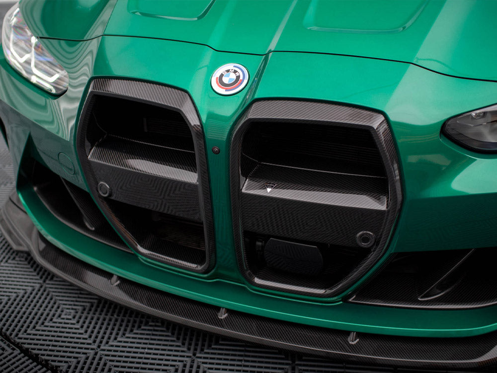 Maxton Design Carbon Fiber Front Grill + License Plate Holder Base BMW M4 G82 / M3 G80 - CF-BM-4-G82-M-G1-245V-P - Image 13