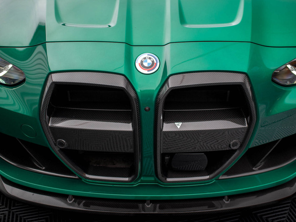 Maxton Design Carbon Fiber Front Grill + License Plate Holder Base BMW M4 G82 / M3 G80 - CF-BM-4-G82-M-G1-245V-P - Image 8