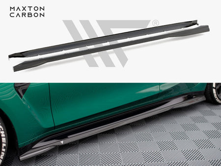 Maxton Design Carbon Fiber Side Skirts BMW M3 Sedan / Touring G80 / G81 - CF-BM-3-G80-M-SD1-245-P - Image 1