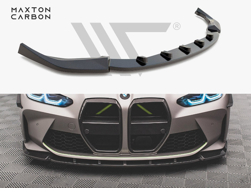 Maxton Design Carbon Fiber Front Splitter V.1 BMW M4 G82 / M3 G80 - CF-BM-4-G82-M-FD1-245-P - Image 1