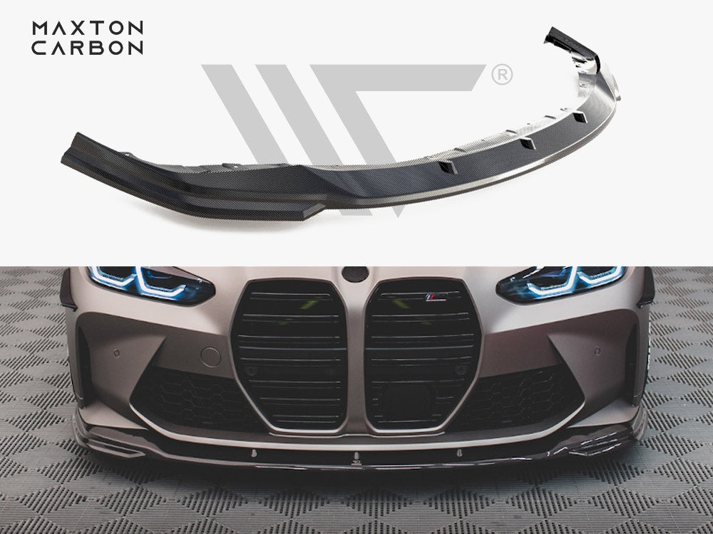 Maxton Design Carbon Fiber Front Splitter V.2 BMW M4 G82 / M3 G80 - CF-BM-4-G82-M-FD2-245-P - Image 1