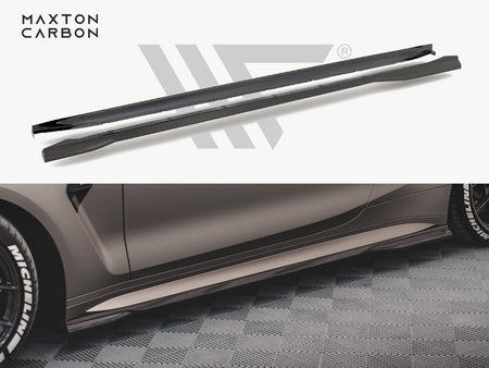 Maxton Design Carbon Fiber Side Skirts BMW M4 G82 - CF-BM-4-G82-M-SD1-245-P - Image 1
