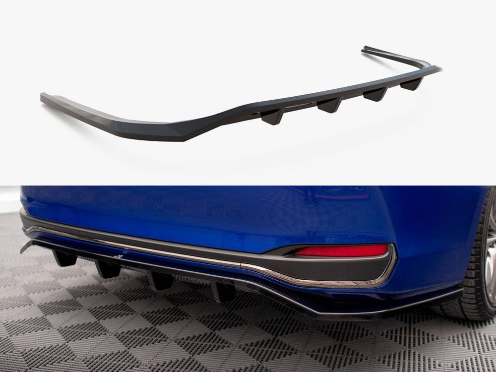 Maxton Design Central Rear Splitter (Vertical Bars) Lexus ES F Sport Mk7 - LE-ES-7-FSPORT-RD1G+RD2G - Image 1
