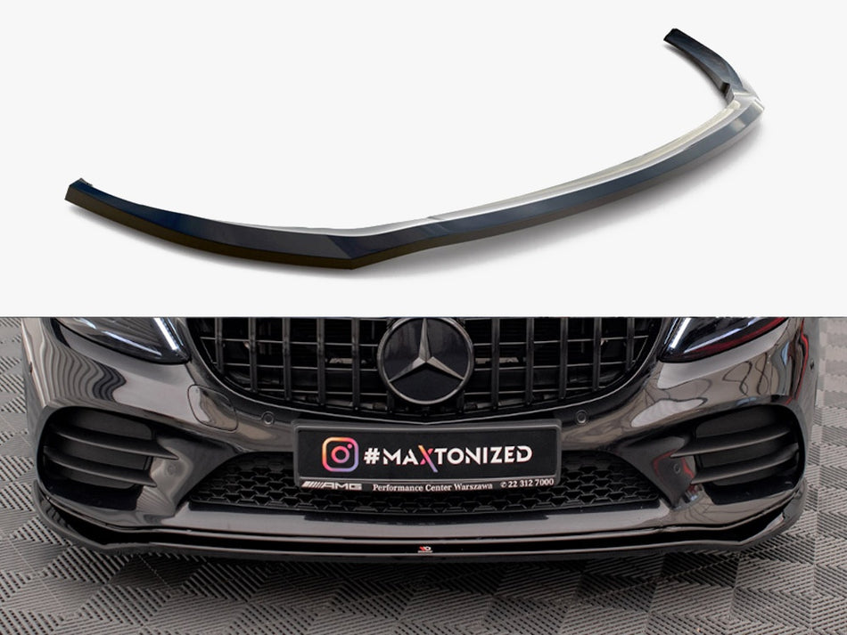 Maxton Design Front Splitter V.1 Mercedes-Benz C AMG Line Sedan / Coupe / Estate W205 / C205 / S205 Facelift - ME-C-205F-AMGLINE-C-FD1G - Image 1
