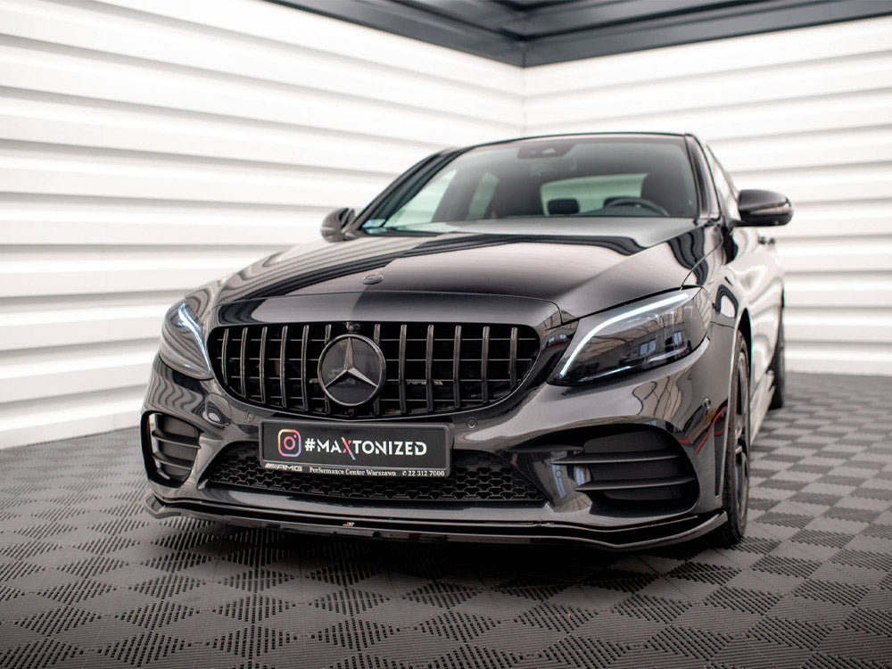 Maxton Design Front Splitter V.1 Mercedes-Benz C AMG Line Sedan / Coupe / Estate W205 / C205 / S205 Facelift - ME-C-205F-AMGLINE-C-FD1G - Image 2