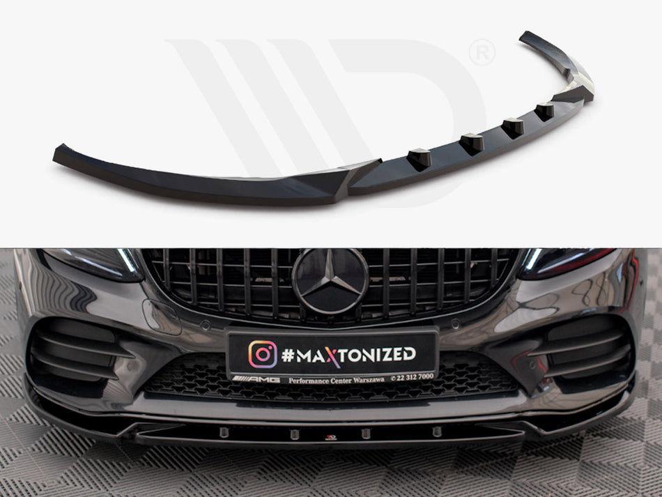 MAXTON DESIGN Front Splitter V.2 Mercedes-Benz C AMG Line Sedan / Coupe / Estate W205 / C205 / S205 Facelift