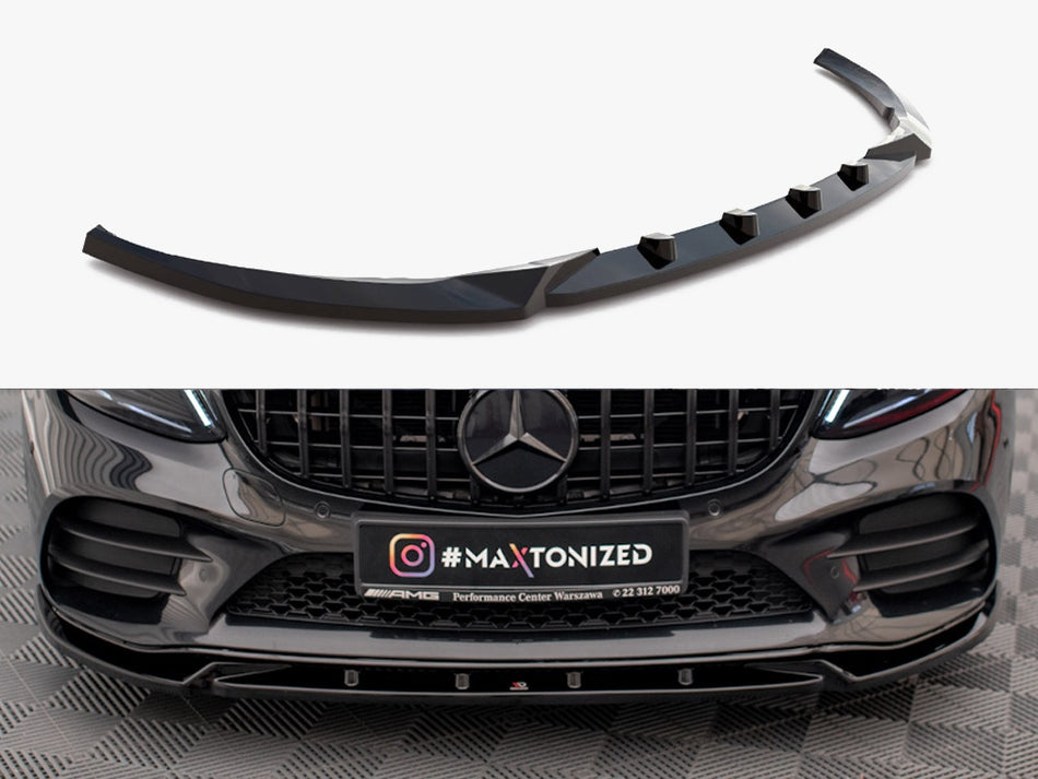 Maxton Design Front Splitter V.2 Mercedes-Benz C AMG Line Sedan / Coupe / Estate W205 / C205 / S205 Facelift - ME-C-205F-AMGLINE-C-FD2G - Image 1