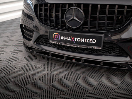 Maxton Design Front Splitter V.2 Mercedes-Benz C AMG Line Sedan / Coupe / Estate W205 / C205 / S205 Facelift - ME-C-205F-AMGLINE-C-FD2G - Image 4