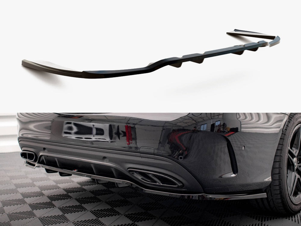 Maxton Design Rear Splitter (Vertical Bars) Mercedes C AMG Line W205 Facelift - ME-C-205F-AMGLINE-RD1G+RD2G - Image 1