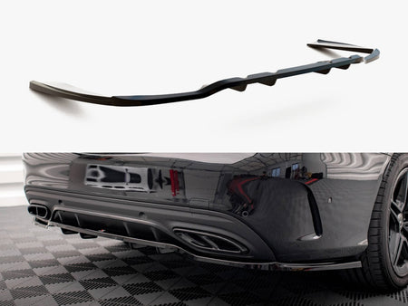 Maxton Design Rear Splitter (Vertical Bars) Mercedes C AMG Line W205 Facelift - ME-C-205F-AMGLINE-RD1G+RD2G - Image 1