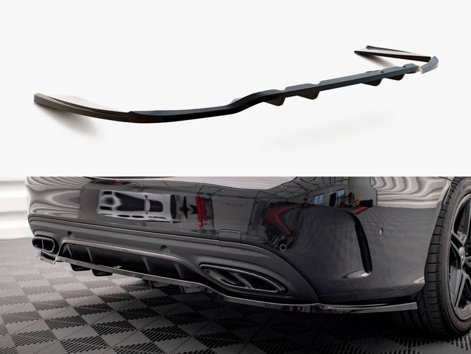 Maxton Design Rear Splitter (Vertical Bars) Mercedes C AMG Line W205 Facelift - ME-C-205F-AMGLINE-RD1G+RD2G - Image 1