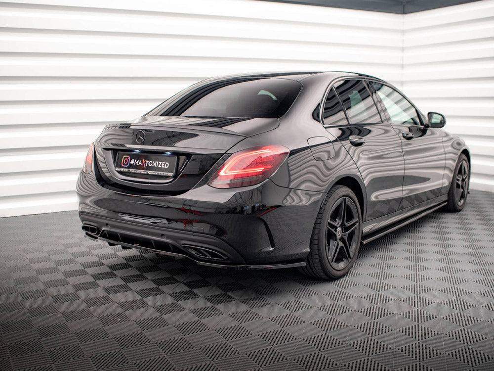 Maxton Design Rear Splitter (Vertical Bars) Mercedes C AMG Line W205 Facelift - ME-C-205F-AMGLINE-RD1G+RD2G - Image 2