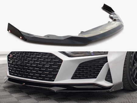 Maxton Design Front Splitter V.3 + Flaps Audi R8 Mk2 Facelift - AU-R8-2F-FD4G+FD4RG+FSF - Image 1