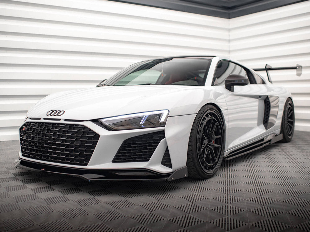 Maxton Design Front Splitter V.3 + Flaps Audi R8 Mk2 Facelift - AU-R8-2F-FD4G+FD4RG+FSF - Image 2