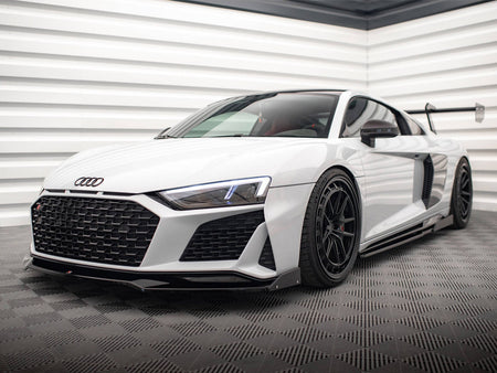 Maxton Design Front Splitter V.3 + Flaps Audi R8 Mk2 Facelift - AU-R8-2F-FD4G+FD4RG+FSF - Image 2