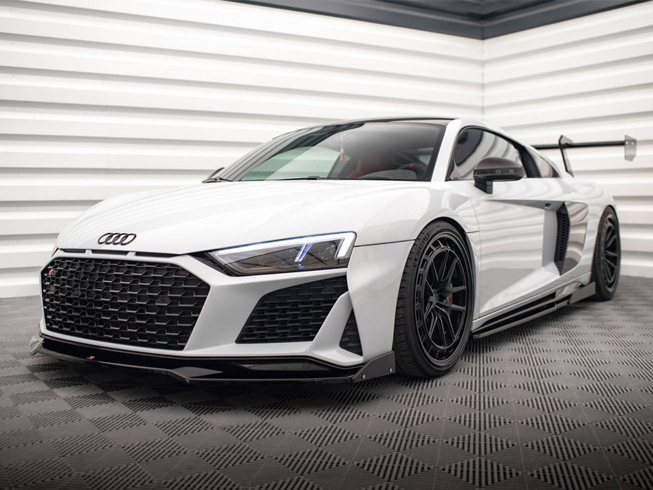 Maxton Design Front Splitter V.3 + Flaps Audi R8 Mk2 Facelift - AU-R8-2F-FD4G+FD4RG+FSF - Image 2