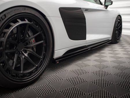 Maxton Design Side Skirts Diffusers V.2 Audi R8 Mk2 Facelift - Carbon Look - AU-R8-2F-SD3C - Image 4