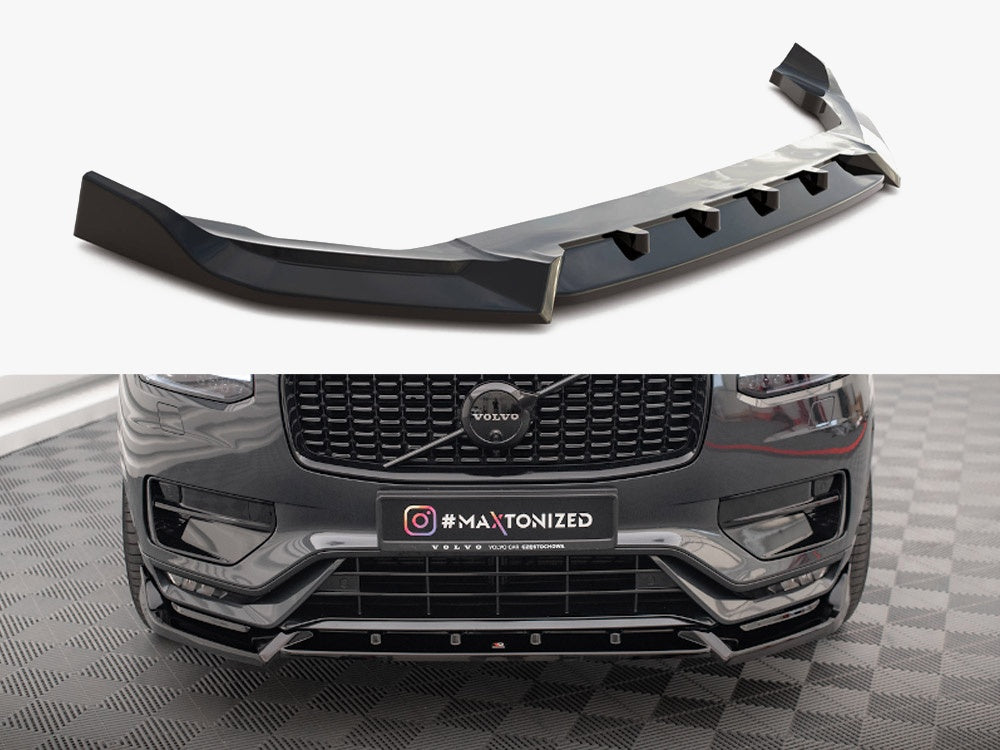 Maxton Design Front Splitter V.2 Volvo XC90 R-Design Mk2 Facelift - VO-XC90-2F-RDESIGN-FD2G - Image 1