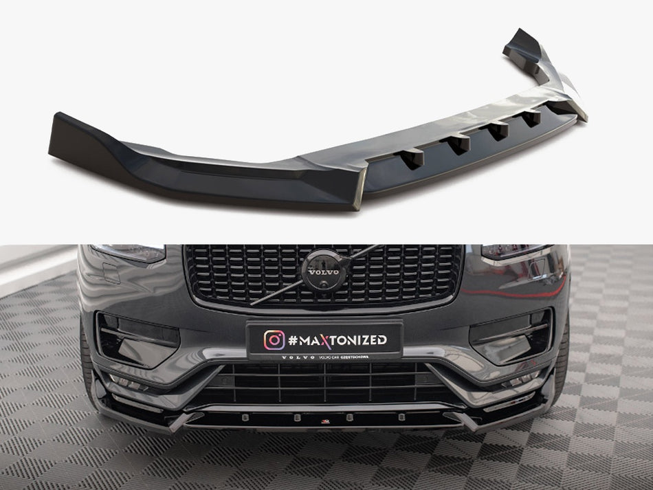 Maxton Design Front Splitter V.2 Volvo XC90 R-Design Mk2 Facelift - VO-XC90-2F-RDESIGN-FD2G - Image 1