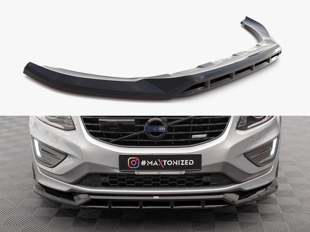 Maxton Design Front Splitter Volvo XC60 R-Design Mk1 Facelift - VO-XC60-1F-RDESIGN-FD1G+FD1RG - Image 1