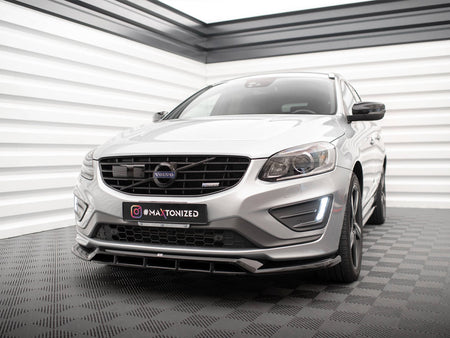Maxton Design Front Splitter Volvo XC60 R-Design Mk1 Facelift - VO-XC60-1F-RDESIGN-FD1G+FD1RG - Image 2