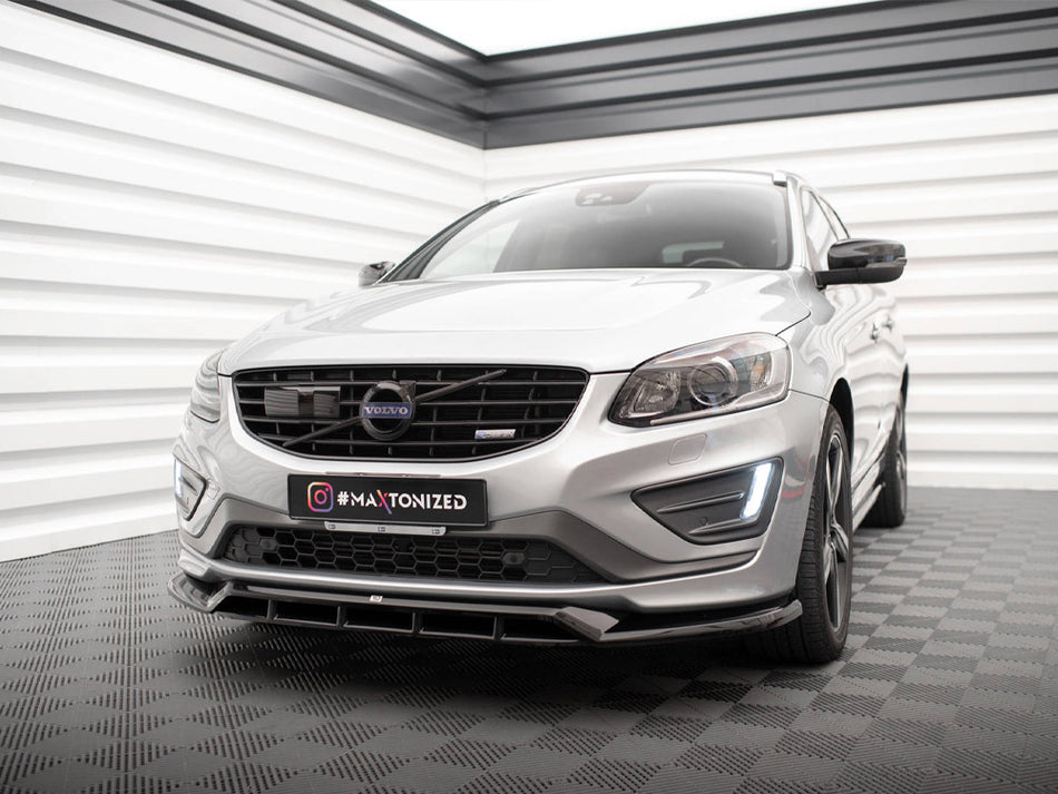 Maxton Design Front Splitter Volvo XC60 R-Design Mk1 Facelift - VO-XC60-1F-RDESIGN-FD1G+FD1RG - Image 2