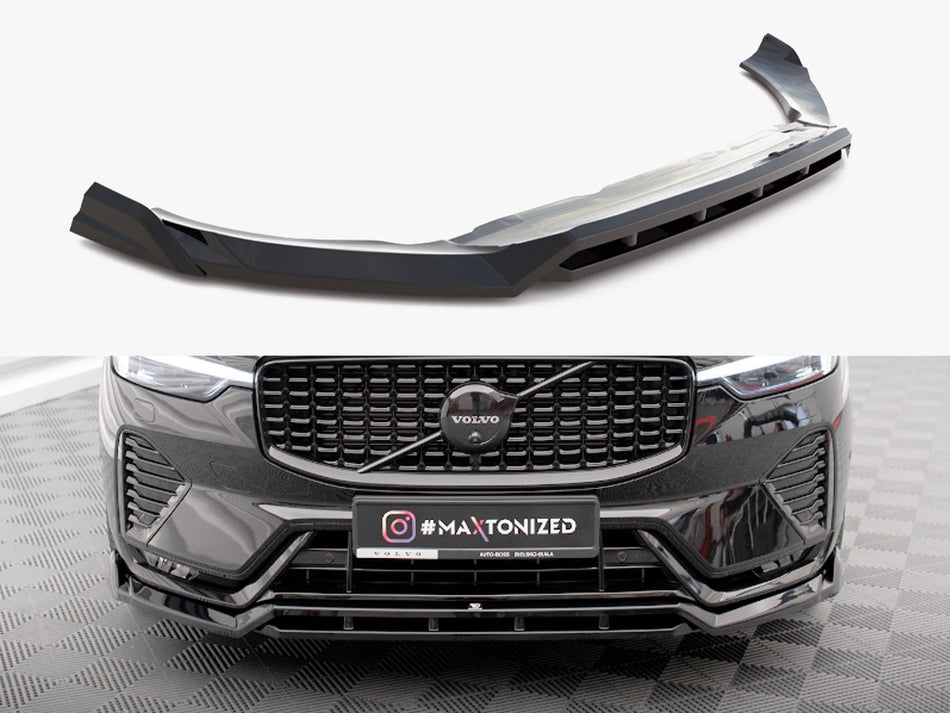 Maxton Design Front Splitter Volvo XC60 R-Design Mk2 Facelift - VO-XC60-2F-RDESIGN-FD1G+FD1RG - Image 1