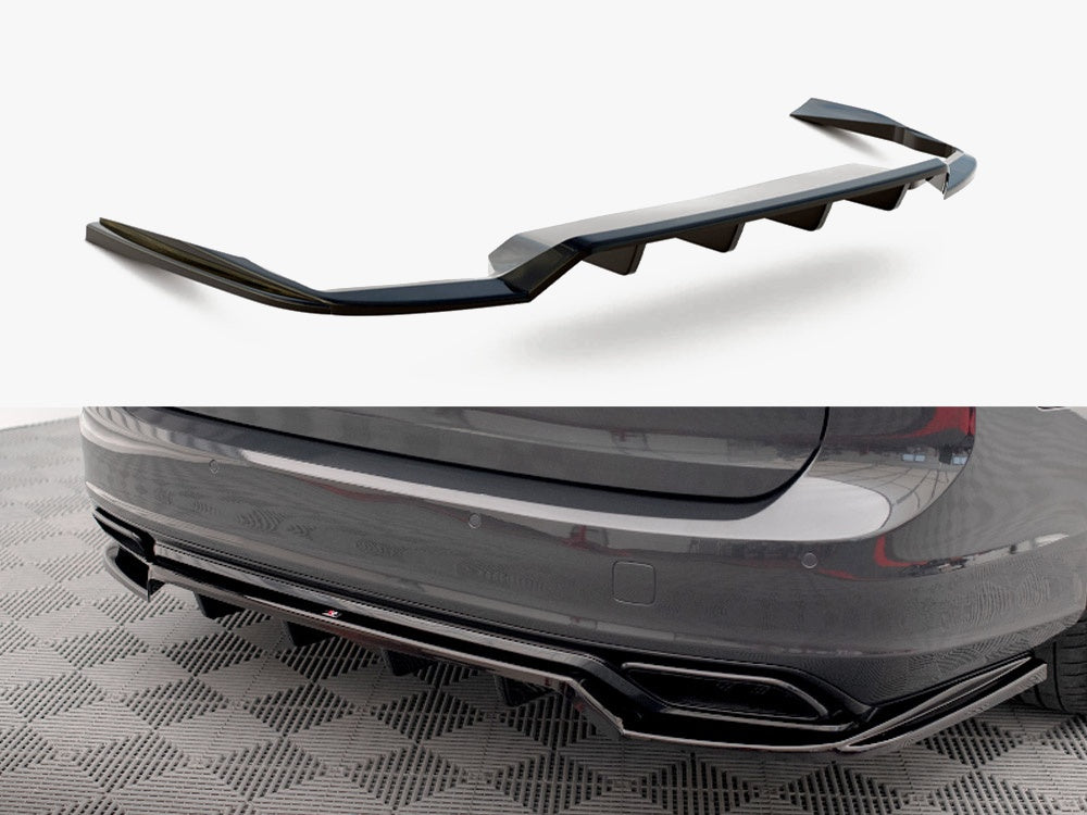 Maxton Design Rear Splitter (Vertical Bars) Volvo V90 / S90 R-Design Mk2 - VO-V90-2-RDESIGN-RD1G+RD2G - Image 1