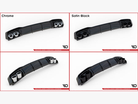 Rear Valance + Exhaust Ends Imitation Audi A7 S-Line C8 / S7 C8 / C8 Facelift / S7 Facelift