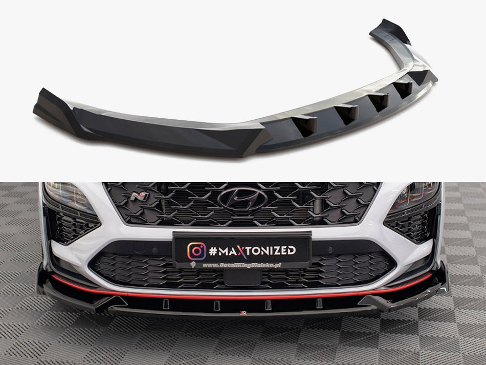 Maxton Design Front Splitter V.1 Hyundai Kona N Mk1 - HY-KO-1-N-FD1G - Image 1