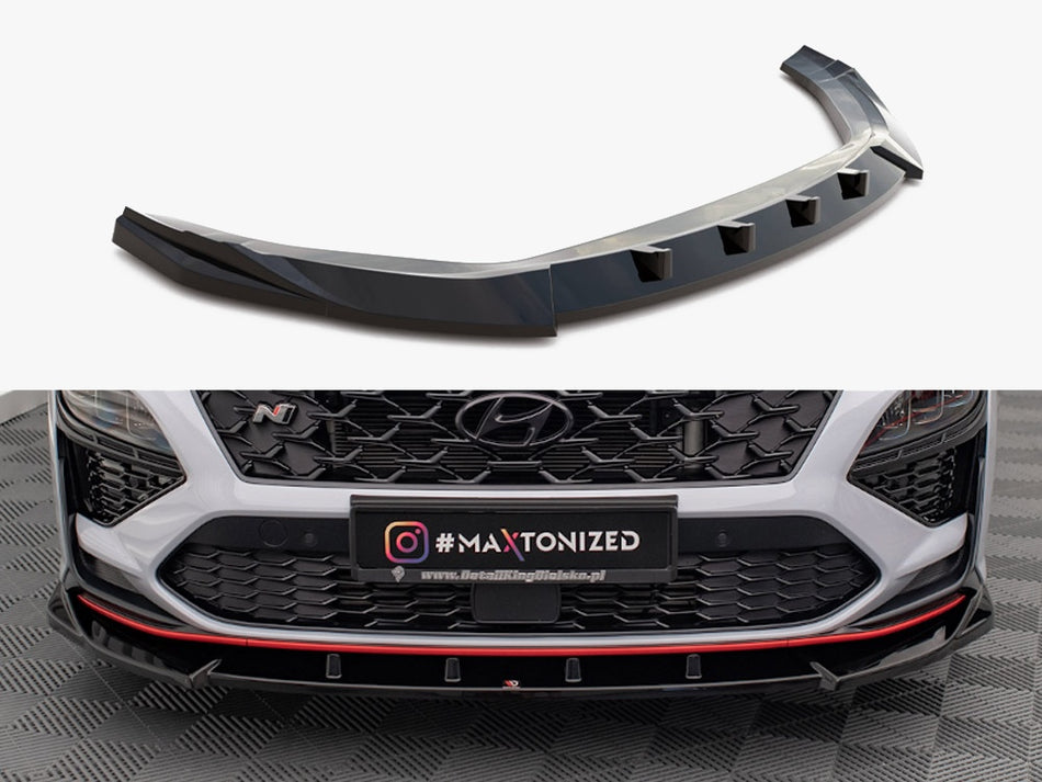 Maxton Design Front Splitter V.2 Hyundai Kona N Mk1 - HY-KO-1-N-FD2G - Image 1