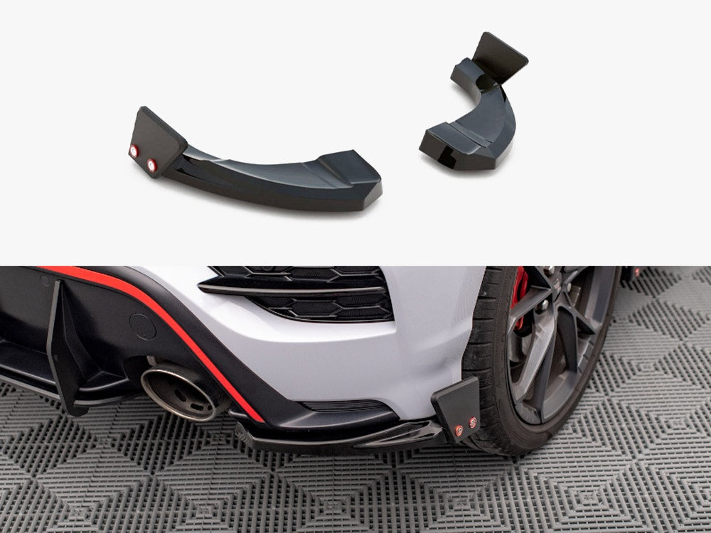 Maxton Design Rear Side Splitters V.1 + Flaps Hyundai Kona N Mk1 - HY-KO-1-N-RSD1G+RSF1B - Image 1
