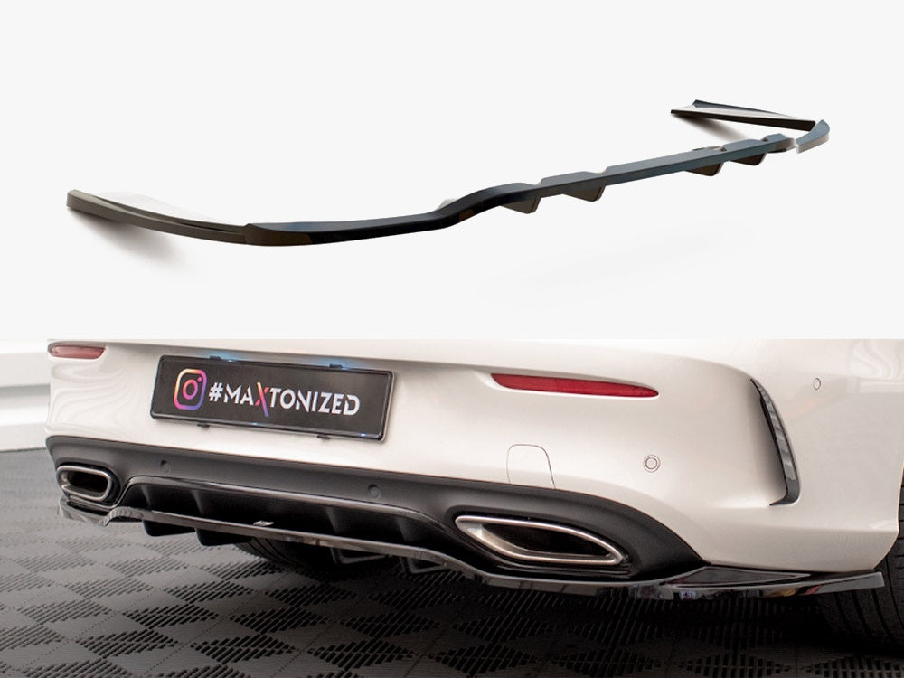 Maxton Design Rear Splitter (Vertical Bars) Mercedes C Coupe AMG-Line C205 Facelift - ME-C-205F-AMGLINE-C-RD1G+RD2G - Image 1