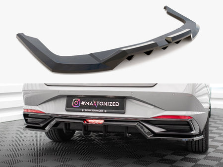 Maxton Design Central Rear Splitter (Vertical Bars) Hyundai Elantra Mk7 - HY-EL-7-RD1G+RD2G - Image 1
