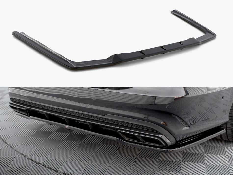 Maxton Design Rear Splitter (Vertical Bars) Mercedes E63 AMG Sedan W212 Facelift - ME-E-212F-AMG-RD1G+RD2G - Image 1