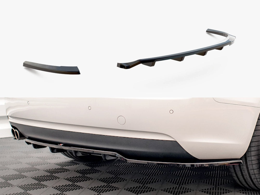 Maxton Design Central Rear Splitter (Vertical Bars) Audi A5 Coupe 8T Facelift - AU-A5-1F-RD1G+RSD1G - Image 1