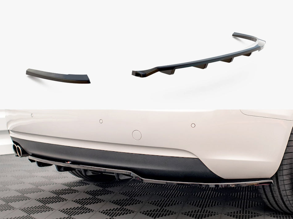 Maxton Design Central Rear Splitter (Vertical Bars) Audi A5 Coupe 8T Facelift - AU-A5-1F-RD1G+RSD1G - Image 1