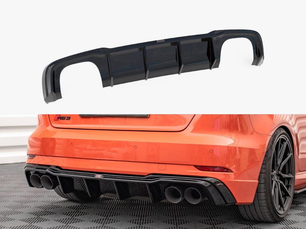 Maxton Design Rear Valance + Milltek Sport Non-Resonated Exhaust Audi RS3 Sportback 8V Facelift - AU-RS3-8VF-RS2GOO__OO - Image 1