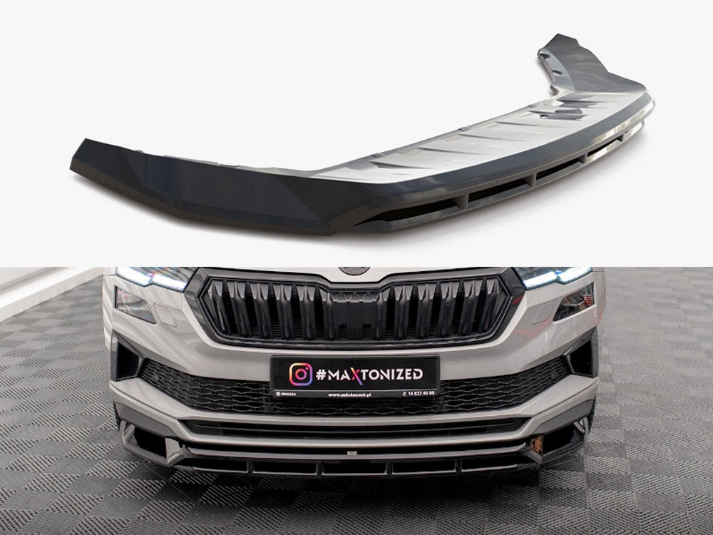 Maxton Design Front Splitter Skoda Karoq Sportline Mk1 Facelift - SK-KA-1F-SL-FD1G+FD1RG - Image 1