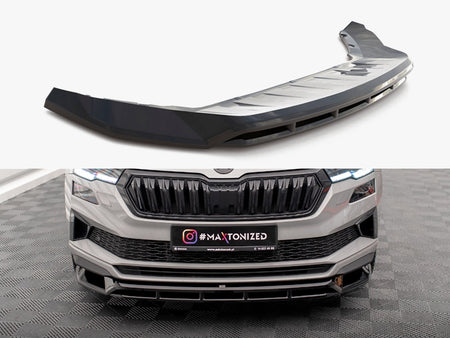 Maxton Design Front Splitter Skoda Karoq Sportline Mk1 Facelift - SK-KA-1F-SL-FD1G+FD1RG - Image 1