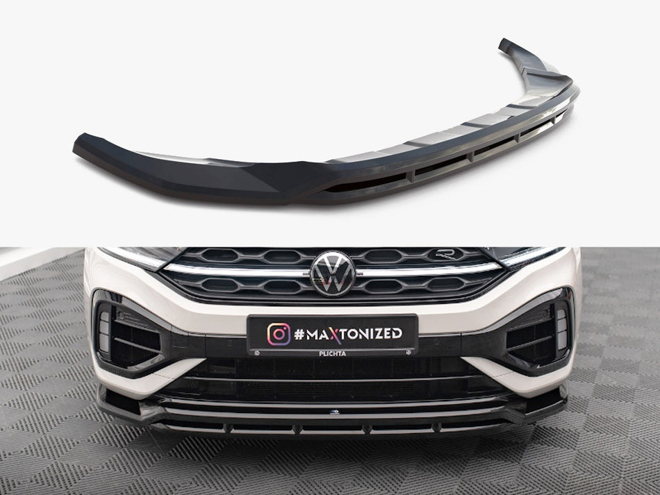Maxton Design Front Splitter V.1 Volkswagen T-Roc R / R-Line Mk1 Facelift - VW-T-ROC-1-R-FD1G+FD1RG - Image 1
