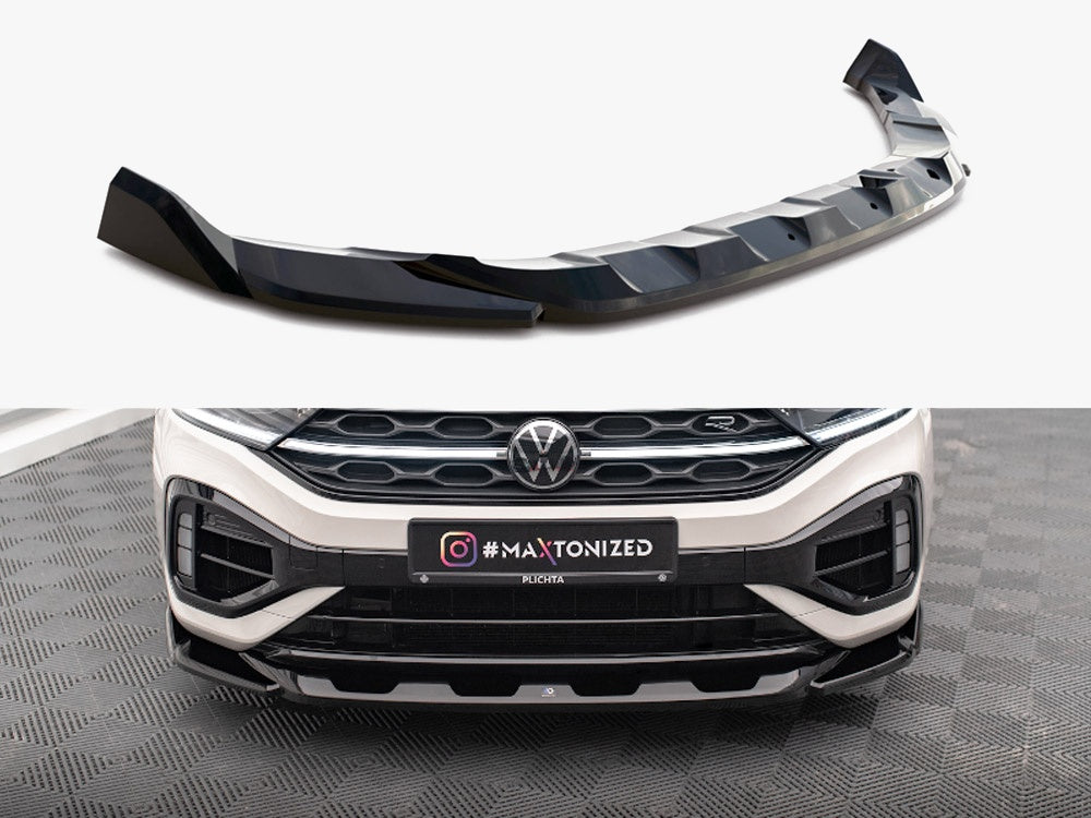 Maxton Design Front Splitter V.2 Volkswagen T-Roc R / R-Line Mk1 Facelift - VW-T-ROC-1-R-FD2G - Image 1