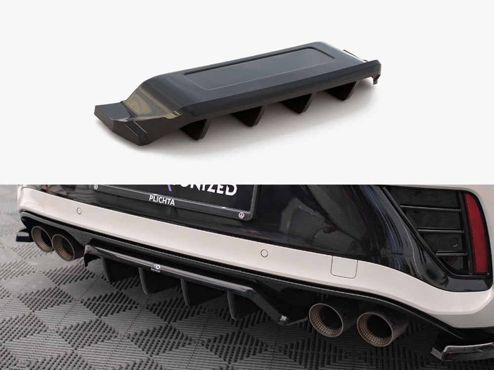 Maxton Design Rear Splitter (Vertical Bars) Volkswagen T-Roc R / R-Line Mk1 Facelift - VW-T-ROC-1-R-RD1G+RD2G - Image 1