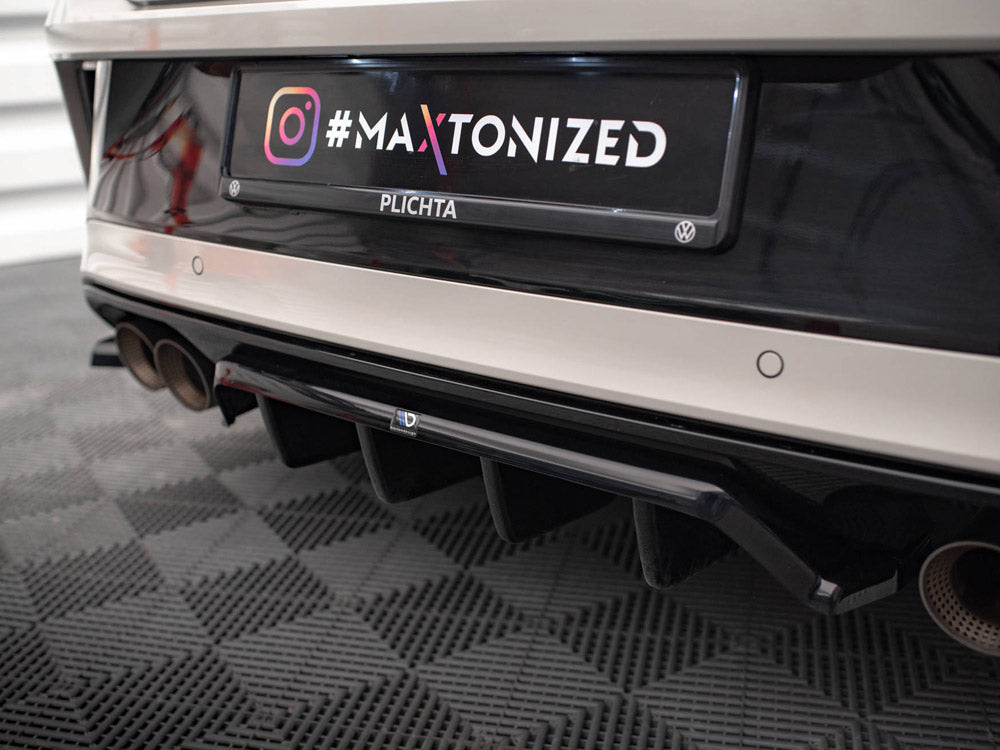 Maxton Design Rear Splitter (Vertical Bars) Volkswagen T-Roc R / R-Line Mk1 Facelift - VW-T-ROC-1-R-RD1G+RD2G - Image 4