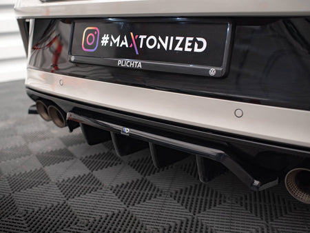 Maxton Design Rear Splitter (Vertical Bars) Volkswagen T-Roc R / R-Line Mk1 Facelift - VW-T-ROC-1-R-RD1G+RD2G - Image 4