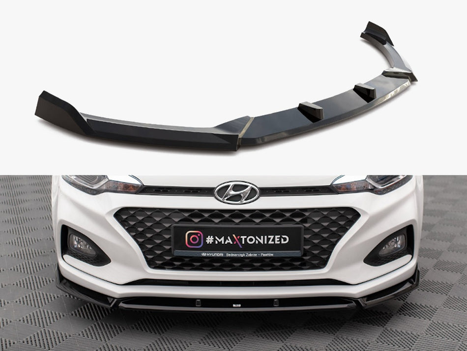 Maxton Design Front Splitter Front Splitter V.2 Hyundai I20 Mk2 Facelift - HY-I20-2F-FD2G - Image 1